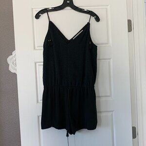 Rachel Roy Textured Black Romper